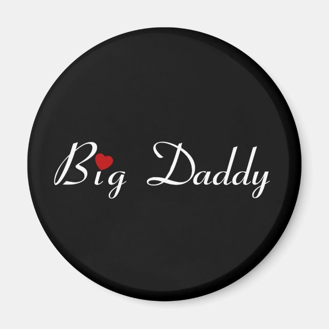 Big Daddy with Red Heart Magnet (Front)