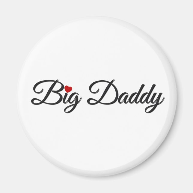 Big Daddy with Red Heart Magnet (Front)