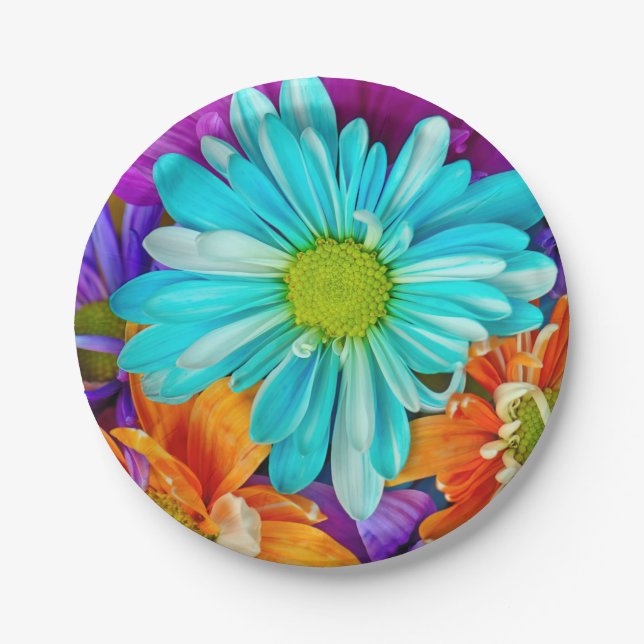 Big Daisy Pattern Paper Plates (Front)