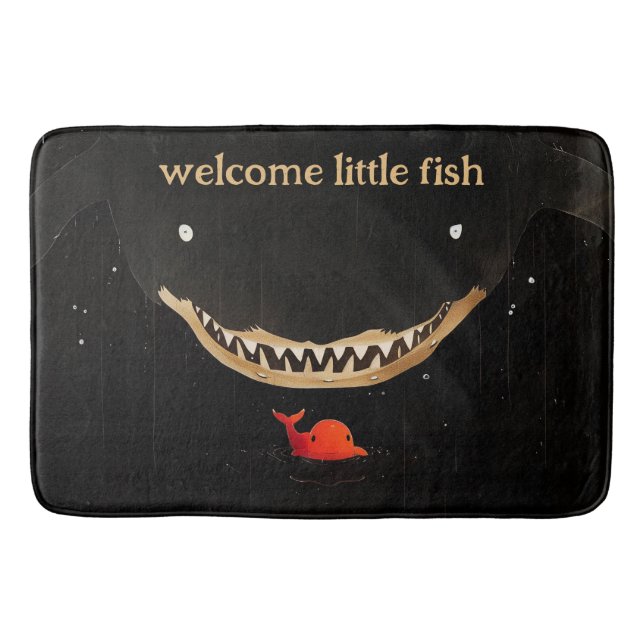 Big Dark Shark Bath Mat (Front)