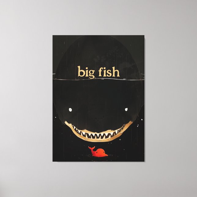 Big Dark Shark Canvas Print (Front)