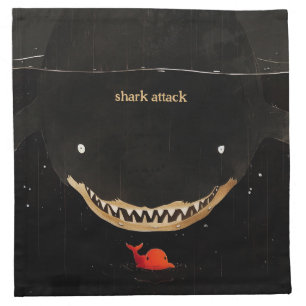 Big Dark Shark Cloth Napkin