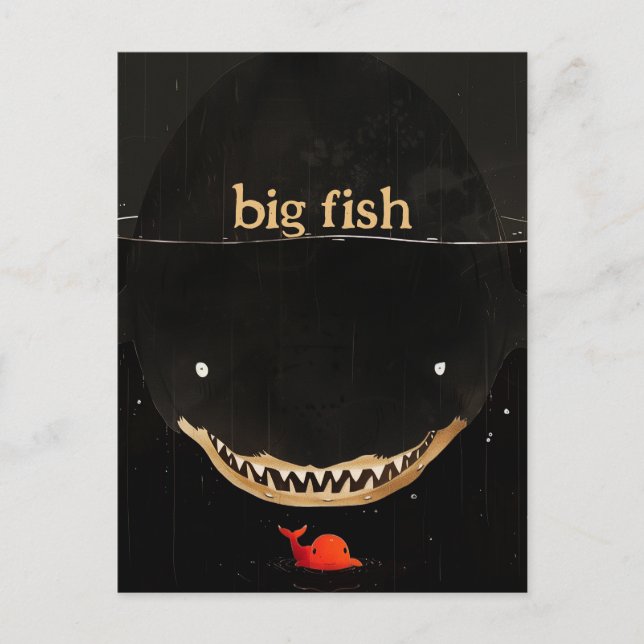 Big Dark Shark Postcard (Front)