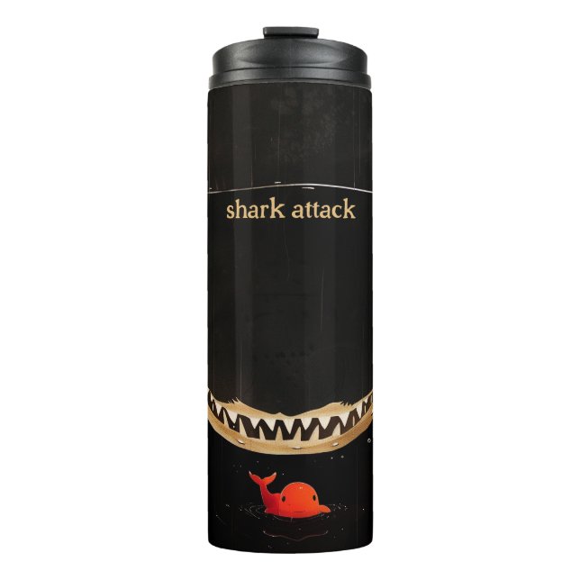 Big Dark Shark Thermal Tumbler (Front)