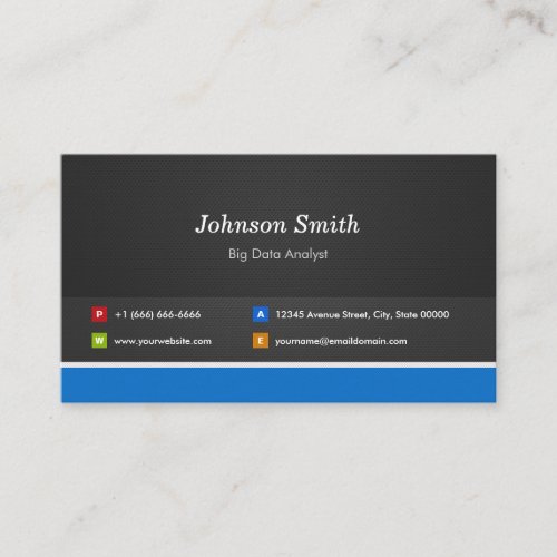 Big Data Analyst - Professional Customizable Business Cards