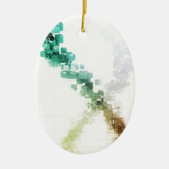 Big Data Visualization Analytics Technology Ceramic Ornament (Front)