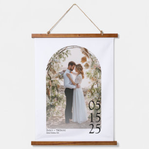 Big Date Custom Photo Print Wedding Hanging Tapestry