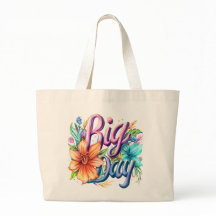 Big Day Floral Tote – Natural, Elegant, and Eco