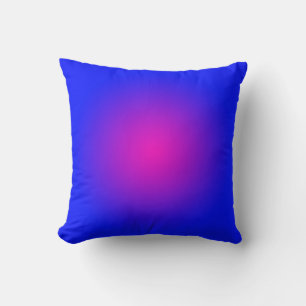 Big Day for the Blue and Magenta Throw Pillow