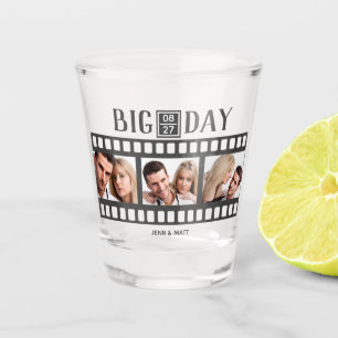 Big Day Fun Film Wedding Add 3 Photos Shot Glass