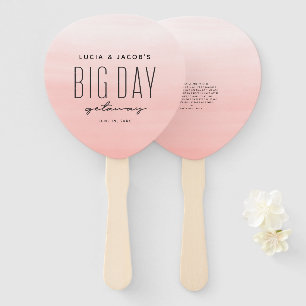 Big day getaway coral destination wedding hand fan