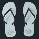 Big day getaway ocean blue destination wedding flip flops<br><div class="desc">It's not a want; it's a need. You need matching flip flops for your destination wedding. Designed to coordinate with the Lea Delaveris Design "Big Day Getaway" collection, these sandals are perfect for the bride, groom, wedding party, guests - everyone! They're a fun souvenir and couldn't be more fitting for...</div>
