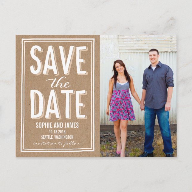 Big Day Save The Date Postcard (Front)