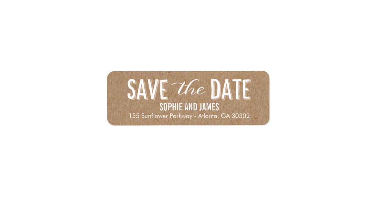 Big Day Save The Date Return Address Labels Zazzle