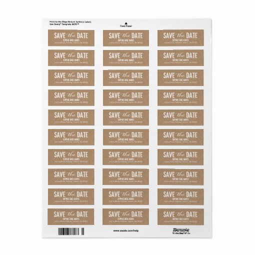 Big day save the date return address labels zazzle