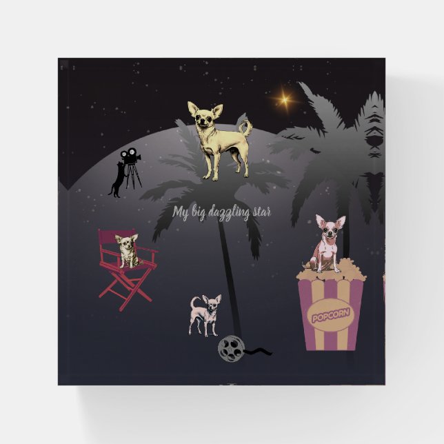 Big Dazzling Star  Paperweight (Front)