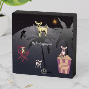 Big Dazzling Star Wooden Box Sign