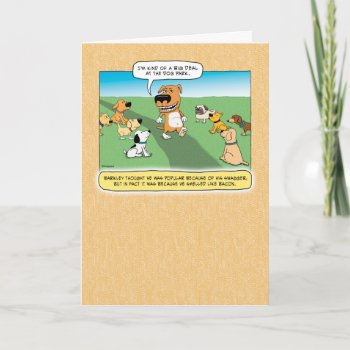 Big Deal At The Dog Park Funny Birthday Card by chuckink at Zazzle