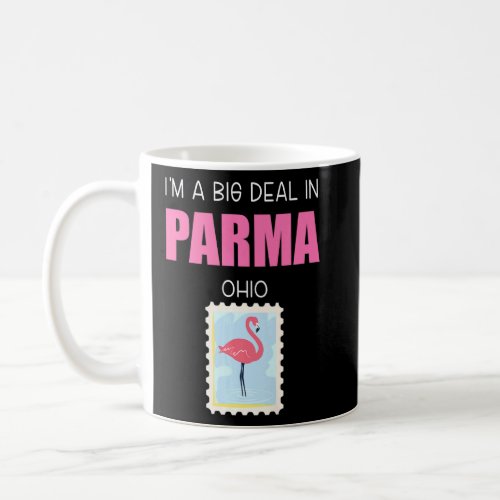 Big Deal Sarcastic Pink Flamingo Parma Ohio Souven Coffee Mug