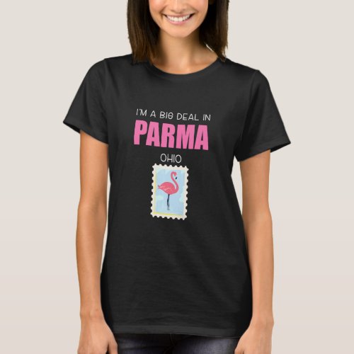 Big Deal Sarcastic Pink Flamingo Parma Ohio Souven T_Shirt