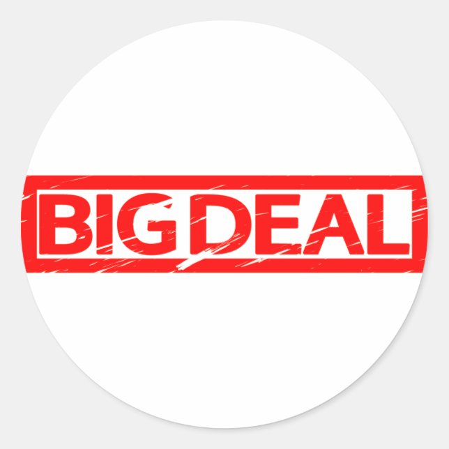Big Deal Stamp Classic Round Sticker (Front)