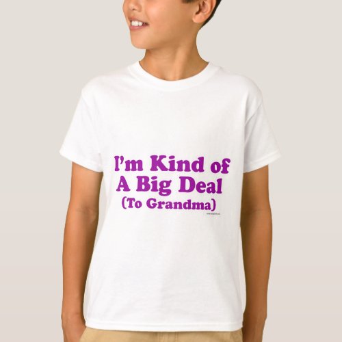 Big Deal to Grandma Baby or Child Fun Slogan T_Shirt