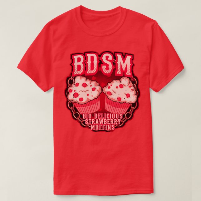 Big Delicious Strawberry Muffins T-Shirt (Design Front)