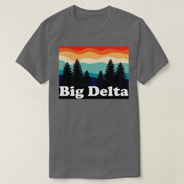 Big Delta Alaska Retro T-Shirt (Design Front)