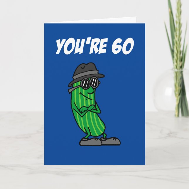 Big Dill 60th Birthday Pickle Pun Card (Front)