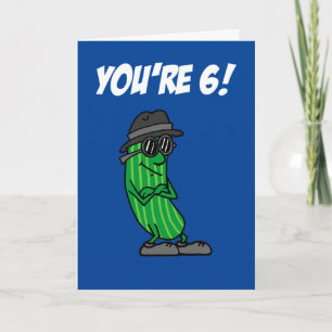 Big Dill 6th Birthday Pickle Pun Card