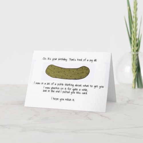 Big dill birthday card