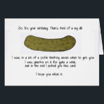 Big dill birthday card<br><div class="desc">The perfect card for the pickle pun loving people in your life</div>