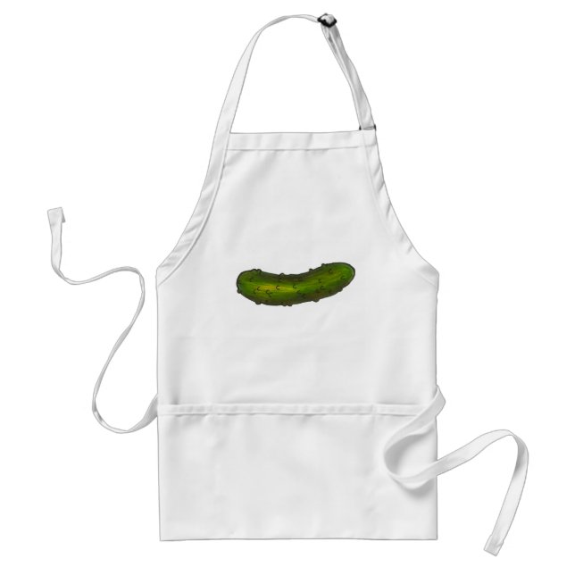 Big Dill Crunchy Green Kosher Sour Pickle Foodie Adult Apron (Front)