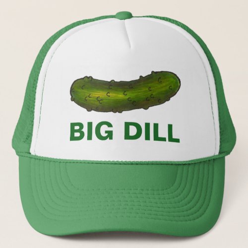 Big Dill Deal Green Pickles Crunchy Sour Pickle Trucker Hat