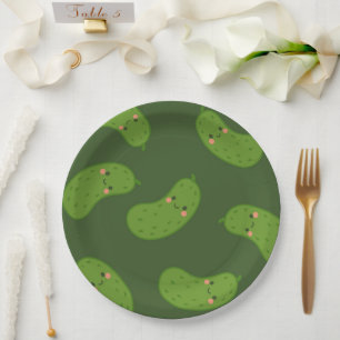 Big Dill Green Pickle Baby Shower Paper Plates