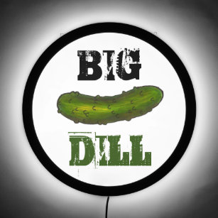 BIG DILL Kosher Sour Pickle Jewish Deli Funny Food LED Sign