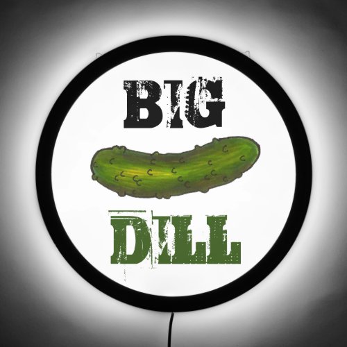 BIG DILL Kosher Sour Pickle Jewish Deli Funny Food LED Sign
