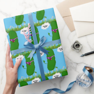 Big Dill Pickle Birthday Humor Wrapping Paper
