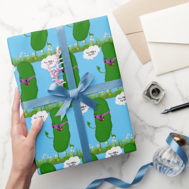 Big Dill Pickle Birthday Humor Wrapping Paper (Gifting)