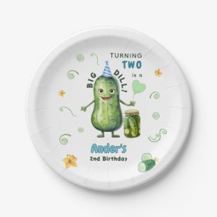 Big Dill Pickle Boy Birthday Any Age Paper Plates
