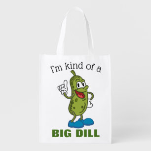 Big Dill Pickle Pun Grocery Bag