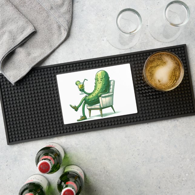 Big Dill Pickle With a Cocktail Bar Mat (Insitu (Bar 1))