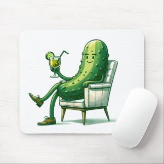 Big Dill Pickle With a Cocktail Mouse Pad