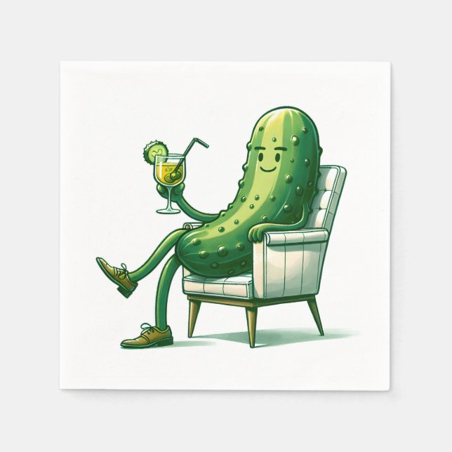 Big Dill Pickle With a Cocktail Napkins (Front)