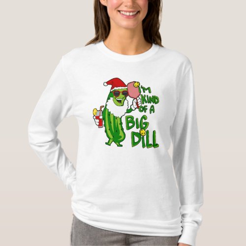 Big Dill Pickleball Santa T_Shirt