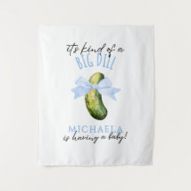 Big Dill Watercolor Coquette Pickle Baby Shower Ta