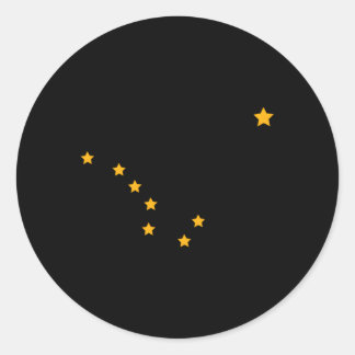 Big Dipper Alaska State Flag Statet Piece Classic Round Sticker