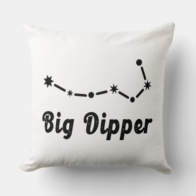 Big Dipper Constellation Ursa Major Throw Pillow (Front)