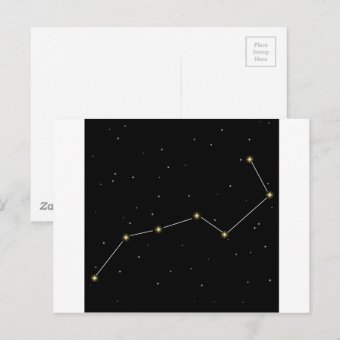 Big Dipper Star Constellation Graphic Postcard | Zazzle