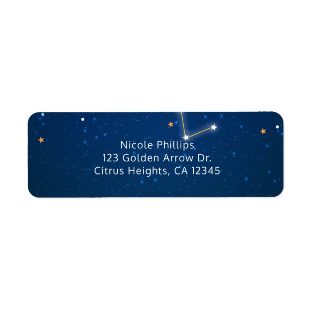 Big Dipper Star Gazing Constellation Celestial Label (Front)